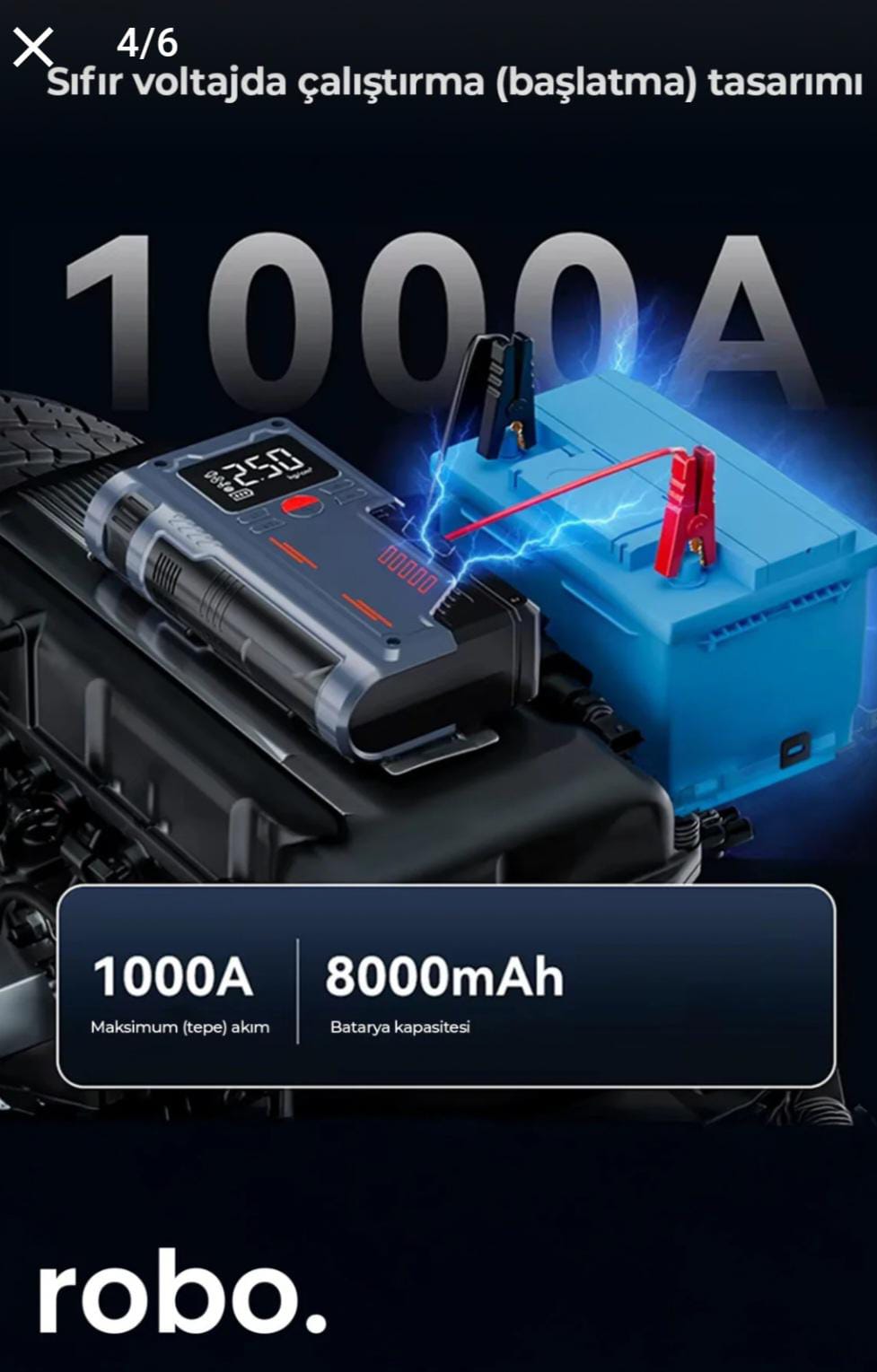 Şarjlı Akü Takviye Cihazı / Lastik şişirici / Powebank Bir arada 150Psi Yüksek basınçlı (KAPIDA ÖDEME)-( ÜCRETSİZ KARGO )